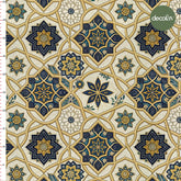 Beige Ground Geometric, Oriental and Floral Patterned Digital Printed Fabric